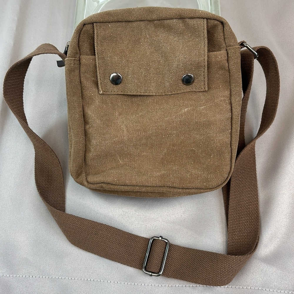 NWOT Ru YiHuang Canvas Shoulder/Crossbody Utility Bag - Picture 8 of 12
